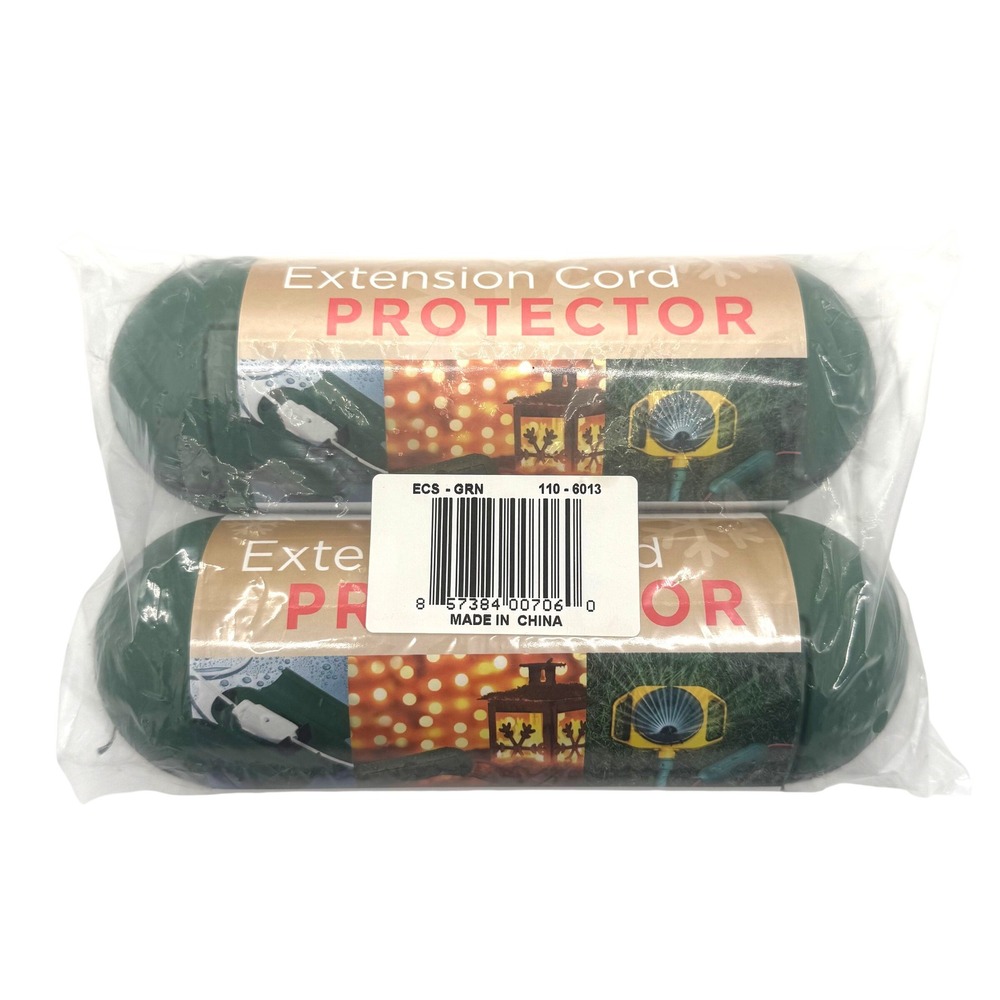 Arctic-X Extension Cord Protector 2 Pack Green Water Resistant Outdoor Lighting